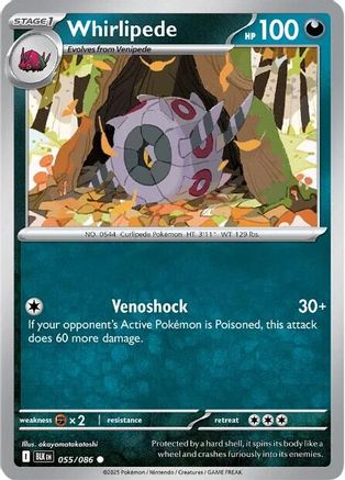 Whirlipede 055/086 - SV Black Bolt Reverse Holofoil