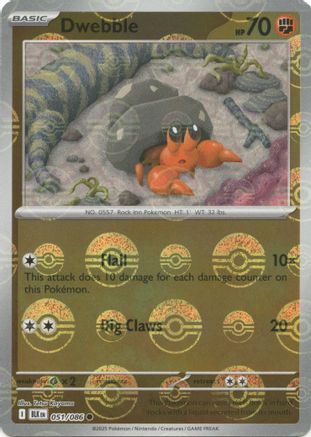 Dwebble (Poke Ball Pattern) 051/086 - SV Black Bolt - Holofoil