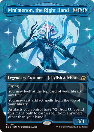 Mm'menon, the Right Hand (Borderless) (EOE-290) - Edge of Eternities Foil