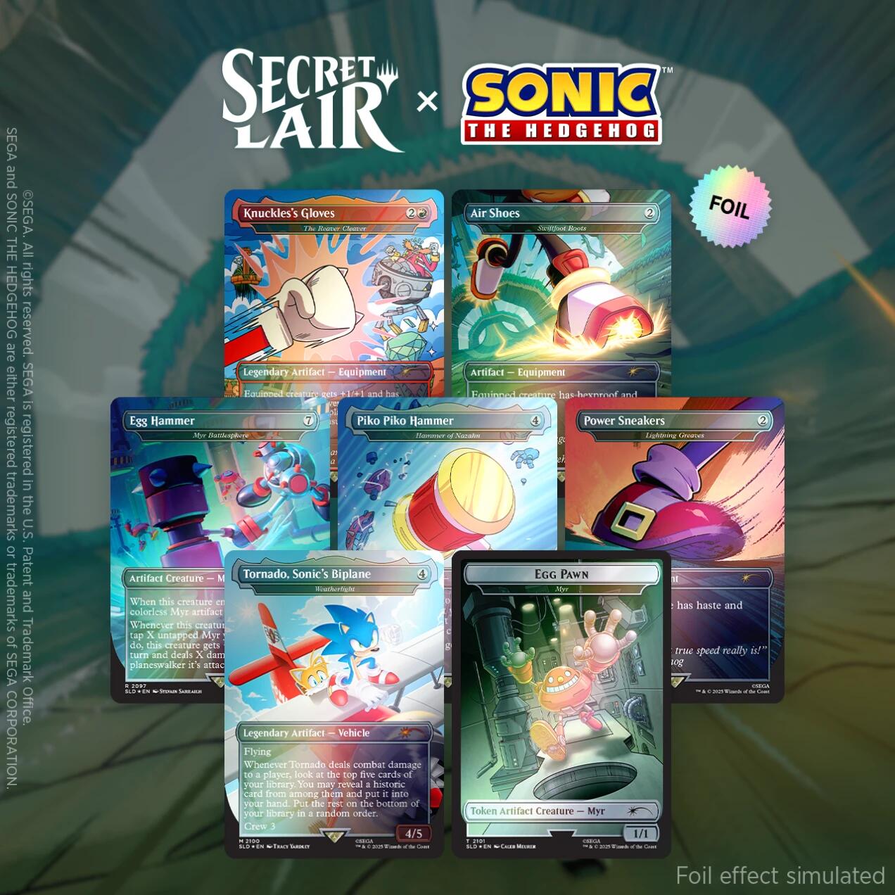 Secret Lair x Sonic the Hedgehog Superdrop: Turbo Gear (Rainbow Foil) [SLD]