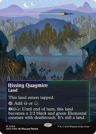 Hissing Quagmire (0154) (Borderless) (Galaxy Foil) (EOS-154) - Edge of Eternities: Stellar Sights Foil