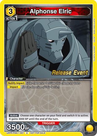 Alphonse Elric (001) (UEPR/FMA-1-001) - UE09BT FULLMETAL ALCHEMIST Release Event Cards
