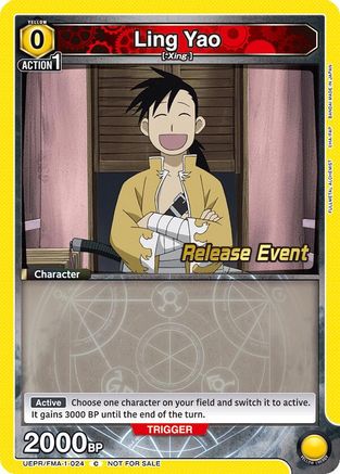 Ling Yao (024) (UEPR/FMA-1-024) - UE09BT FULLMETAL ALCHEMIST Release Event Cards
