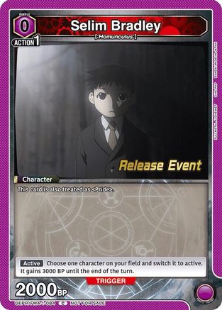 Selim Bradley (UEPR/FMA-1-084) - UE09BT FULLMETAL ALCHEMIST Release Event Cards