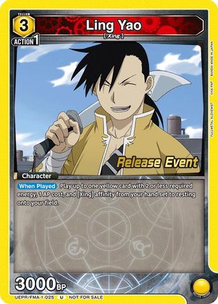 Ling Yao (025) (UEPR/FMA-1-025) - UE09BT FULLMETAL ALCHEMIST Release Event Cards