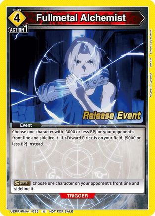 Fullmetal Alchemist (UEPR/FMA-1-033) - UE09BT FULLMETAL ALCHEMIST Release Event Cards