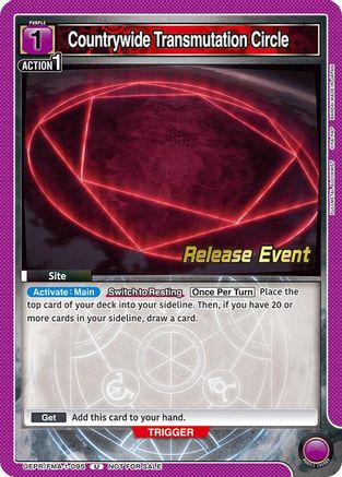 Countrywide Transmutation Circle (UEPR/FMA-1-095) - UE09BT FULLMETAL ALCHEMIST Release Event Cards