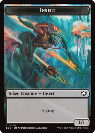 Insect // Beast (0005) Double-Sided Token (EOC-4 // 5) - Commander: Edge of Eternities Foil