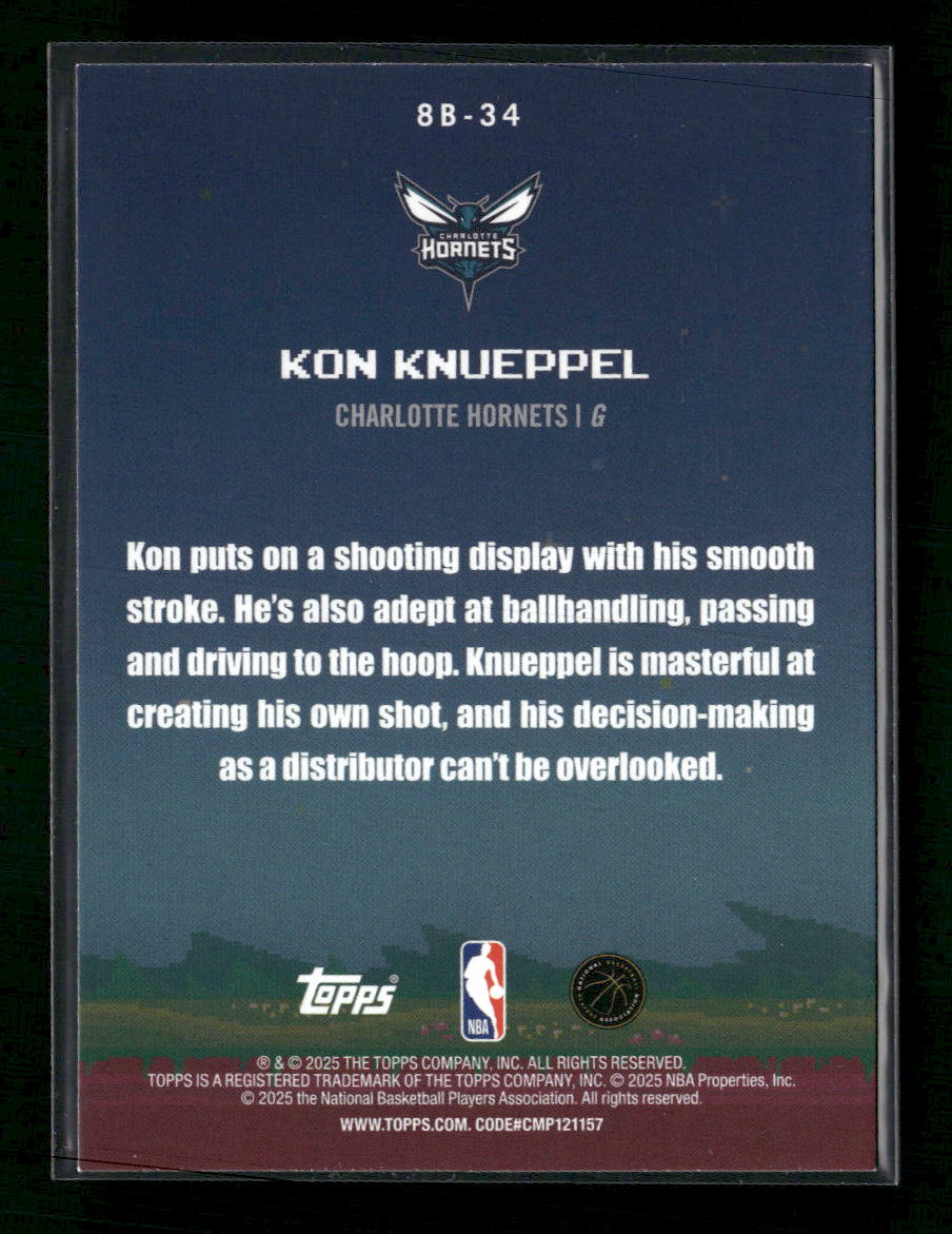 2025-26 Topps 8-Bit Ballers Green Holo Foil Kon Knueppel #8B-34