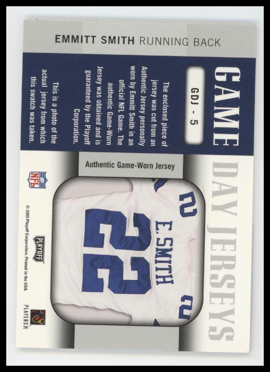 2003 Playoff Prestige Game Day Jerseys Emmitt Smith #GDJ-5