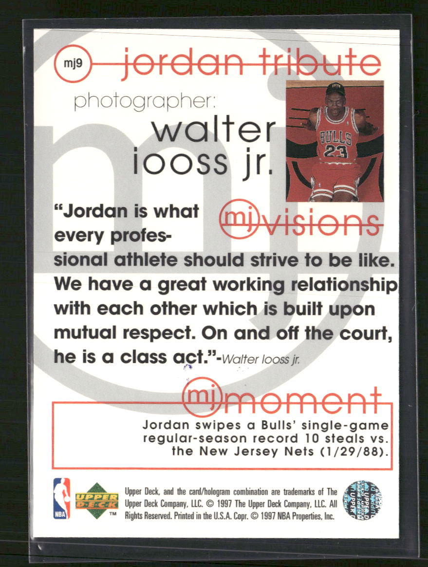 1997-98 Upper Deck Michael Jordan Tribute Michael Jordan #MJ9
