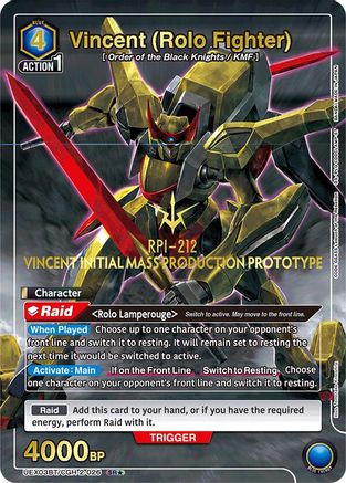 Vincent (Rolo Fighter) (SR*) (UEX03BT/CGH-2-026) - UEX03BT CODE GEASS Lelouch of the Rebellion Vol2 Foil