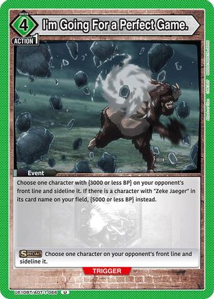 I'm Going For a Perfect Game. (UE10BT/AOT-1-066) - UE10BT Attack on Titan