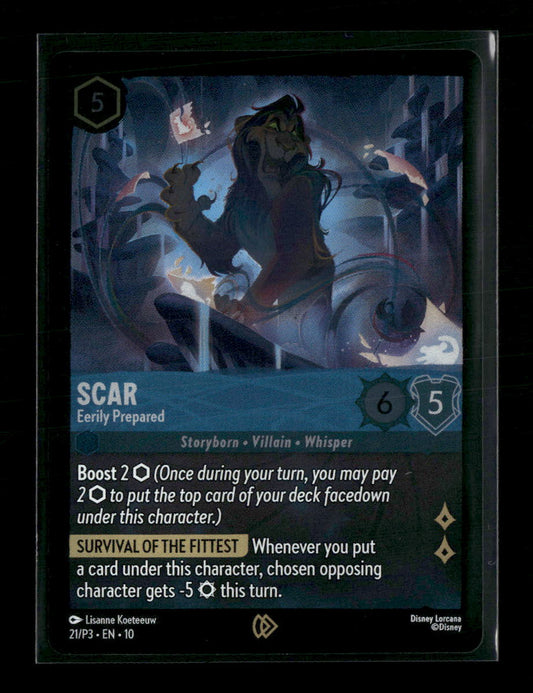 Disney Lorcana Promo Cards Scar #21