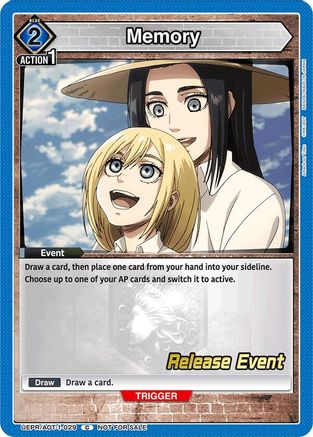 Memory (UEPR/AOT-1-029) - UE10BT Attack on Titan Release Event Cards