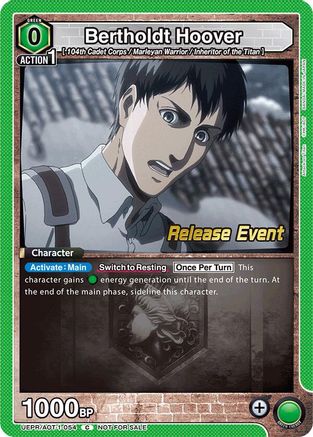 Bertholdt Hoover (054) (UEPR/AOT-1-054) - UE10BT Attack on Titan Release Event Cards