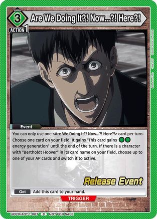 Are We Doing It?! Now...?! Here?! (UEPR/AOT-1-067) - UE10BT Attack on Titan Release Event Cards