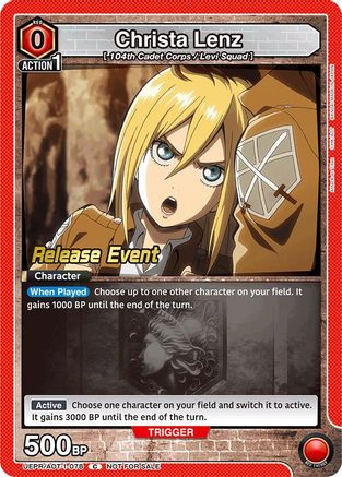 Christa Lenz (UEPR/AOT-1-078) - UE10BT Attack on Titan Release Event Cards