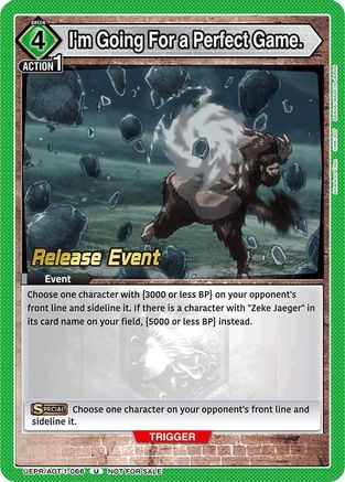 I'm Going For a Perfect Game. (UEPR/AOT-1-066) - UE10BT Attack on Titan Release Event Cards