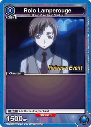 Rolo Lamperouge (014) (UEPR/CGH-2-014) - UEX03BT CODE GEASS Lelouch of the Rebellion Vol2 Release Event Cards