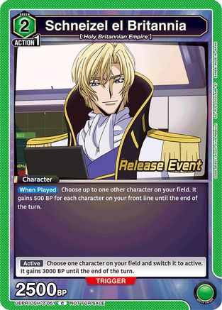 Schneizel el Britannia (UEPR/CGH-2-051) - UEX03BT CODE GEASS Lelouch of the Rebellion Vol2 Release Event Cards