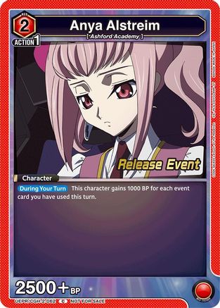 Anya Alstreim (062) (UEX03BT/CGH-2-062) - UEX03BT CODE GEASS Lelouch of the Rebellion Vol2 Release Event Cards