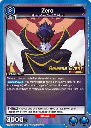 Zero (008) (UEPR/CGH-2-008) - UEX03BT CODE GEASS Lelouch of the Rebellion Vol2 Release Event Cards