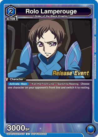 Rolo Lamperouge (015) (UEPR/CGH-2-015) - UEX03BT CODE GEASS Lelouch of the Rebellion Vol2 Release Event Cards