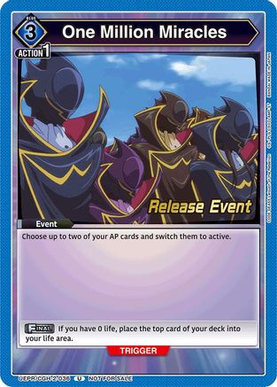 One Million Miracles (UEPR/CGH-2-036) - UEX03BT CODE GEASS Lelouch of the Rebellion Vol2 Release Event Cards