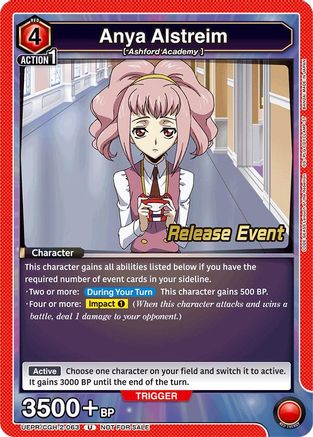 Anya Alstreim (063) (UEPR/CGH-2-063) - UEX03BT CODE GEASS Lelouch of the Rebellion Vol2 Release Event Cards