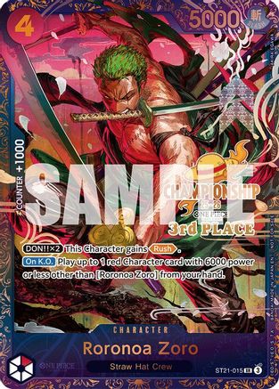 Roronoa Zoro (CS 25-26 3rd Place) (ST21-015) - One Piece Promotion Cards Foil - Golden Apple Comics