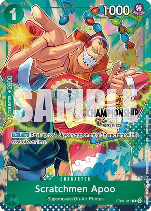 Scratchmen Apoo (CS 25-26 Celebration Pack) (EB01-015) - One Piece Promotion Cards Foil - Golden Apple Comics
