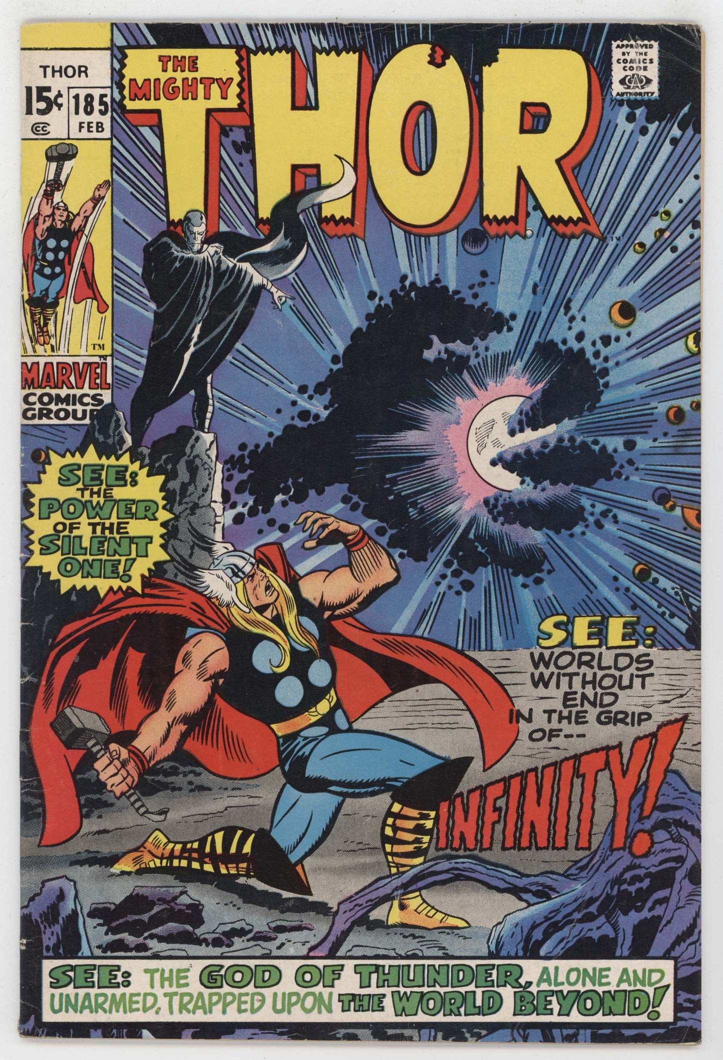 Mighty Thor 185 Marvel 1971 FN John Buscema Stan Lee 1st Silent One