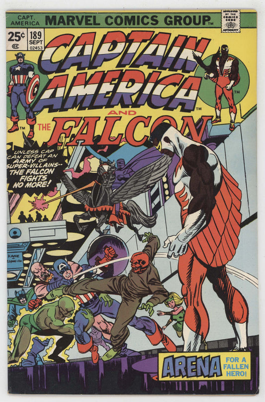 Captain America 189 Marvel 1975 FN VF Gil Kane Falcon Red Skull Nightshade