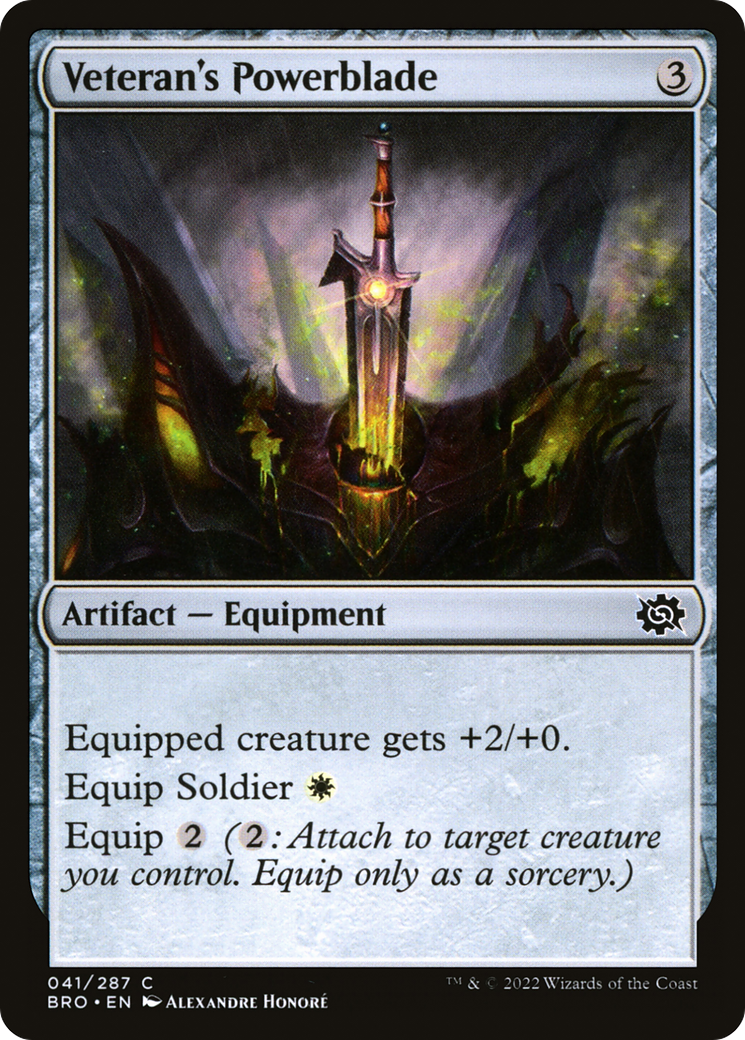 Veteran's Powerblade (BRO-041) - The Brothers' War Foil