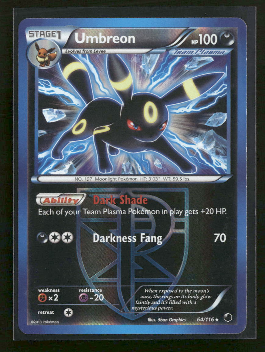 Plasma Freeze Umbreon (Team Plasma) Reverse Holo #64/116