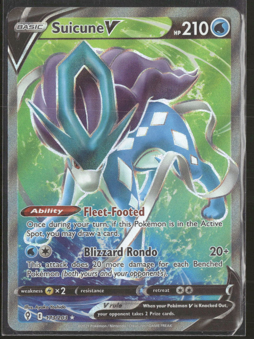 SWSH07: Evolving Skies Suicune V (Full Art) #173/203