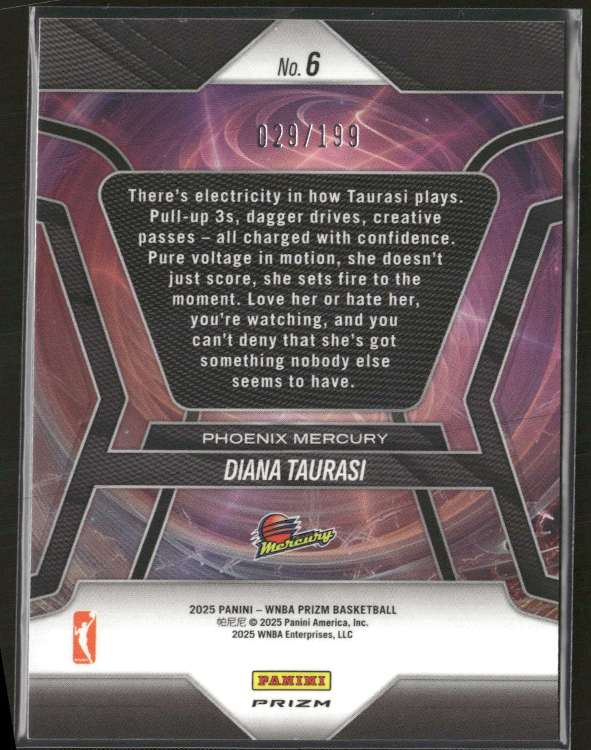 2025 Panini Prizm WNBA Pioneers Blue Pulsar Prizms Diana Taurasi #/199 #6