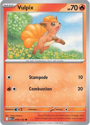 Vulpix 019/132 - ME01 Mega Evolution - Golden Apple Comics