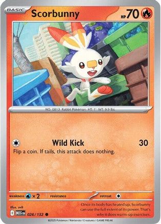 Scorbunny 026 - ME01 Mega Evolution Reverse Holofoil