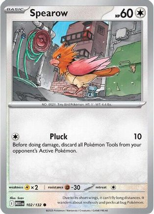 Spearow 102/132 - ME01 Mega Evolution Reverse Holofoil