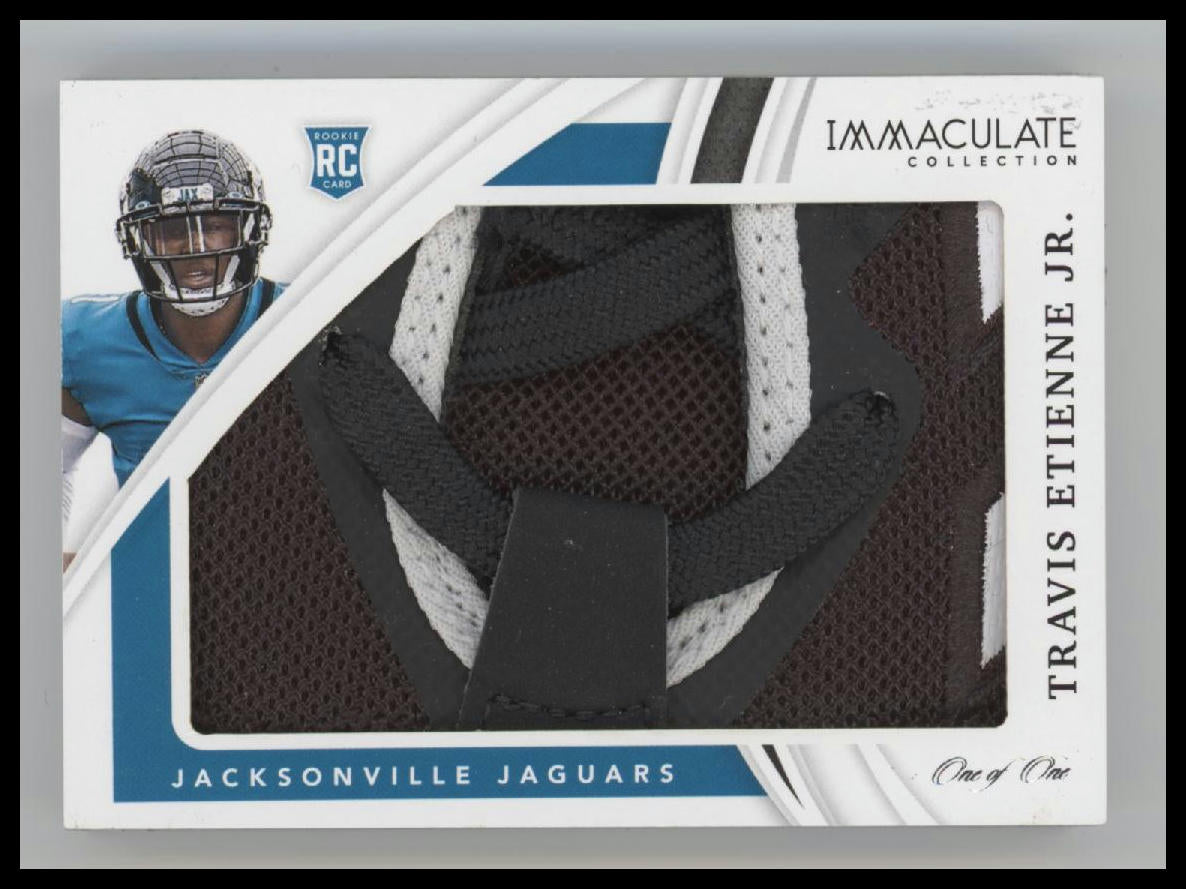 2021 Panini Immaculate Rookie Shoe Laces Travis Etienne Jr. #/1 #RSL-TE