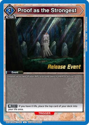 Proof as the Strongest (UEPR/RNK-1-031) - UE11BT Rurouni Kenshin Release Event Cards