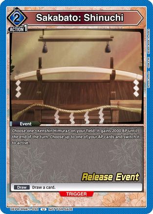 Sakabato: Shinuchi (UEPR/RNK-1-032) - UE11BT Rurouni Kenshin Release Event Cards