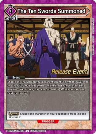 The Ten Swords Summoned (UEPR/RNK-1-066) - UE11BT Rurouni Kenshin Release Event Cards
