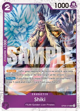 Shiki (Pirate Foil) (OP06-073) - Premium Booster -The Best- Vol. 2 Foil