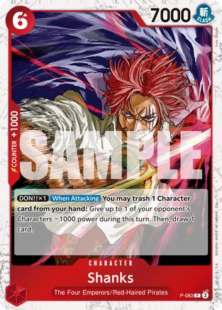 Shanks - P-083 (Pirate Foil) (P-083) - Premium Booster -The Best- Vol. 2 Foil