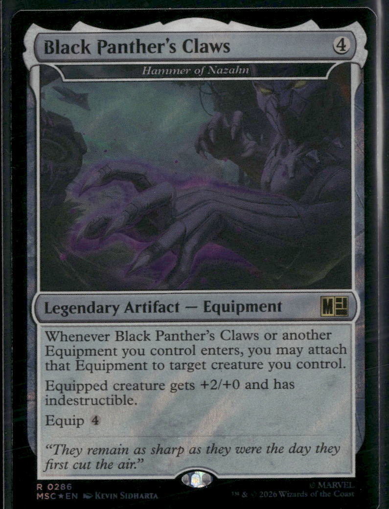 Commander: Marvel Super Heroes Black Panther's Claws #286 (Surge Foil)