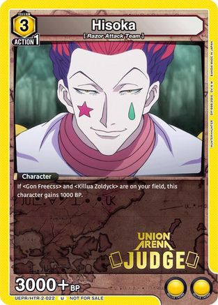 Hisoka (022) (Judge Pack) (UEPR/HTR-2-022) - Union Arena Promotion Cards Foil