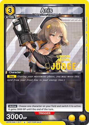 Anis (Judge Pack) (UEPR/NIK-1-017) - Union Arena Promotion Cards Foil